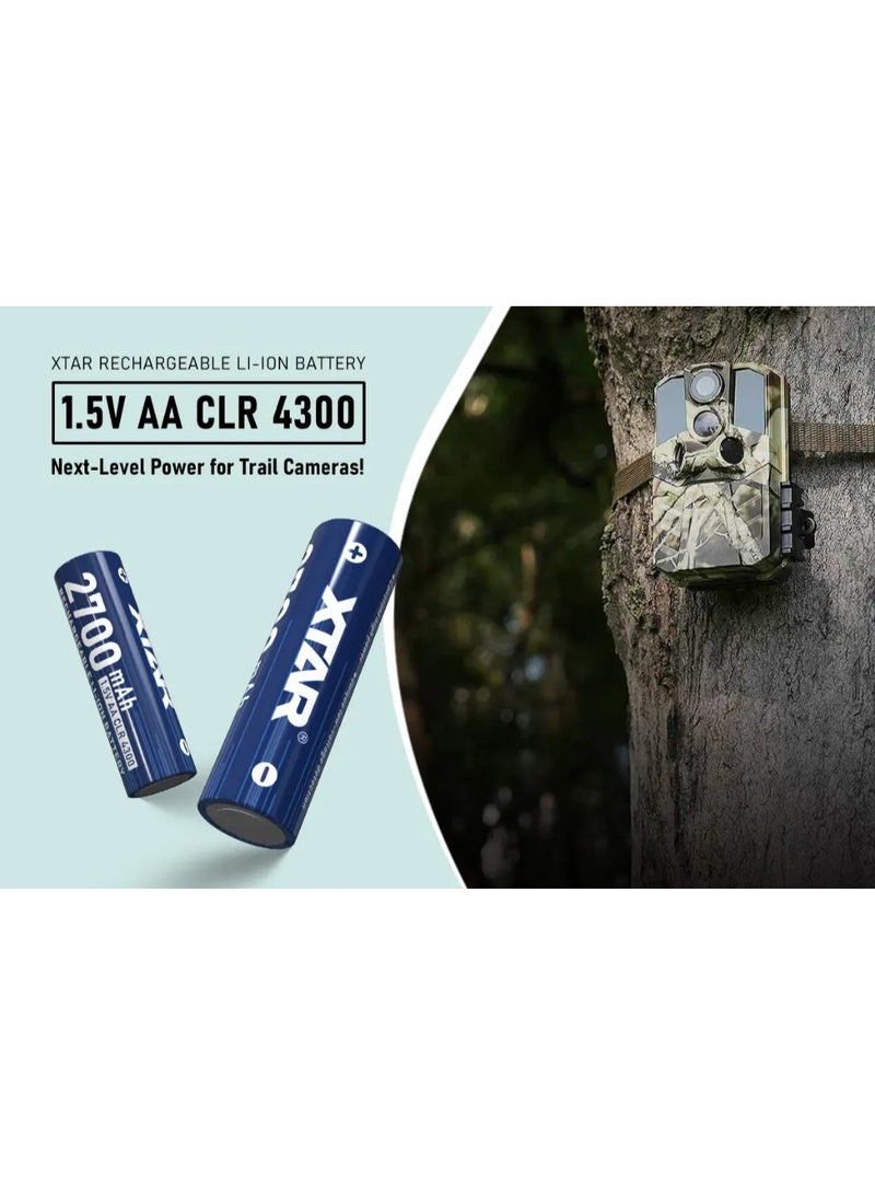 XTAR 4pcs AA 1.5V CLR 4300 Lithium battery - Image 2
